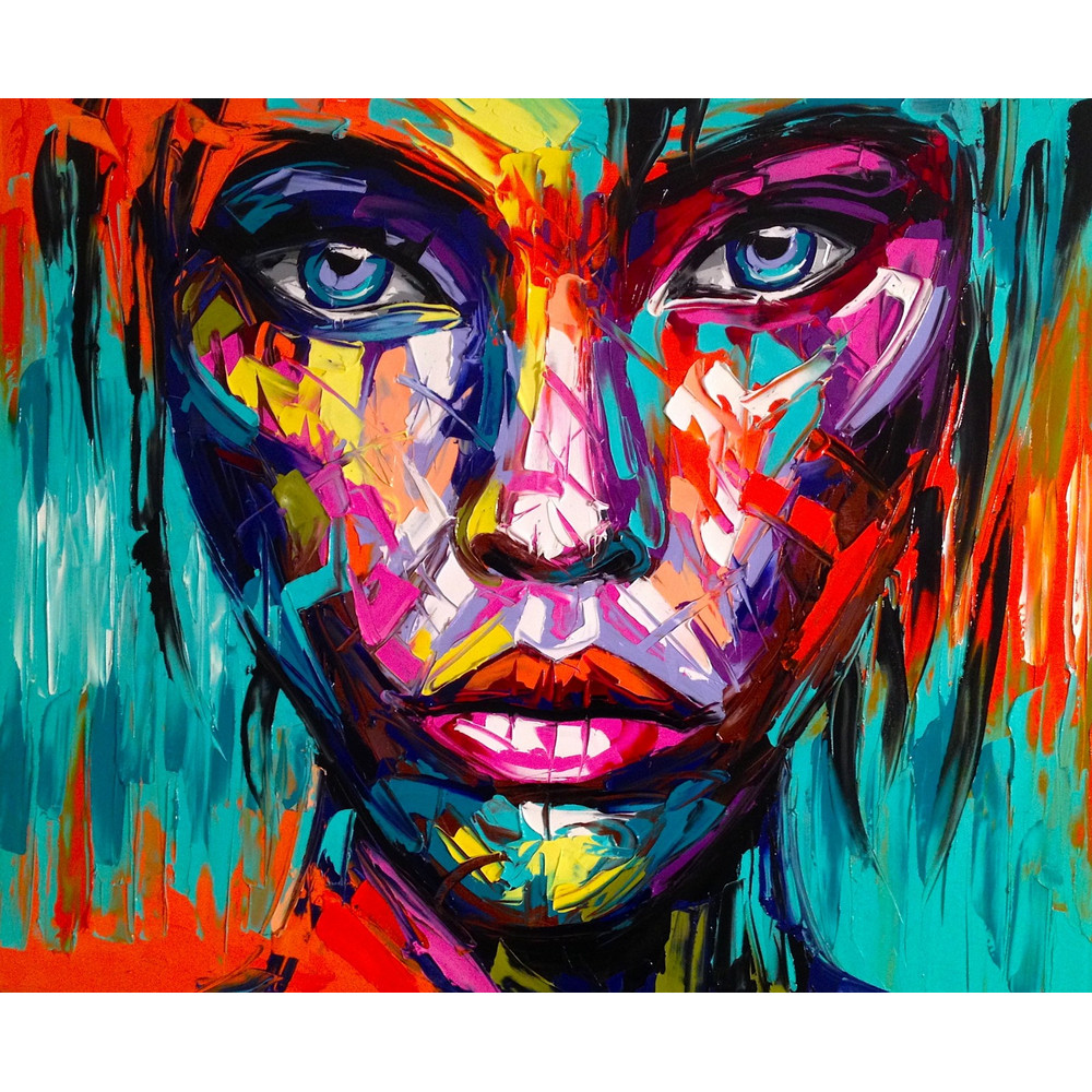 Abstract Glass Wall Art, Tempered Glass Wall Art, Women Decor, Face Wall Art, Home Decor, Colorful Home Decor, Wall Art, Colorful Face Art.jpg