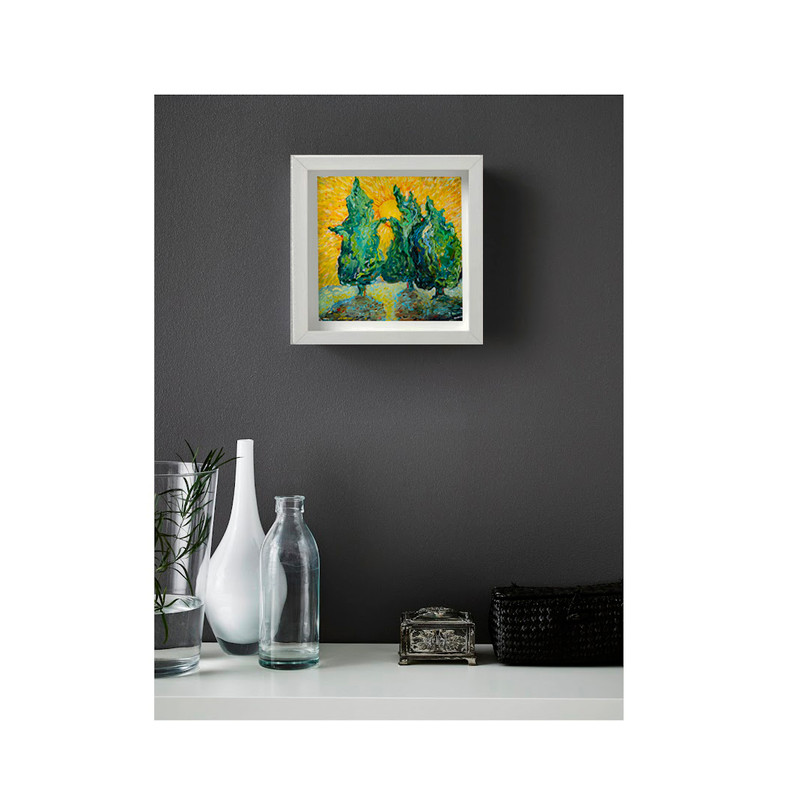 Tuscany Oil Painting , Original painting,Tuscan Landscape, Original Oil Canvas, Tree Wall Art , Van Gogh Art-2.jpg