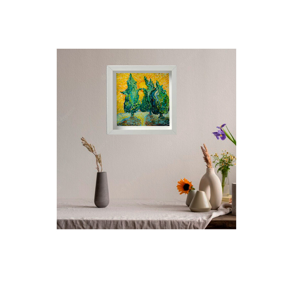 Tuscany Oil Painting , Original painting,Tuscan Landscape, Original Oil Canvas, Tree Wall Art , Van Gogh Art-3.jpg