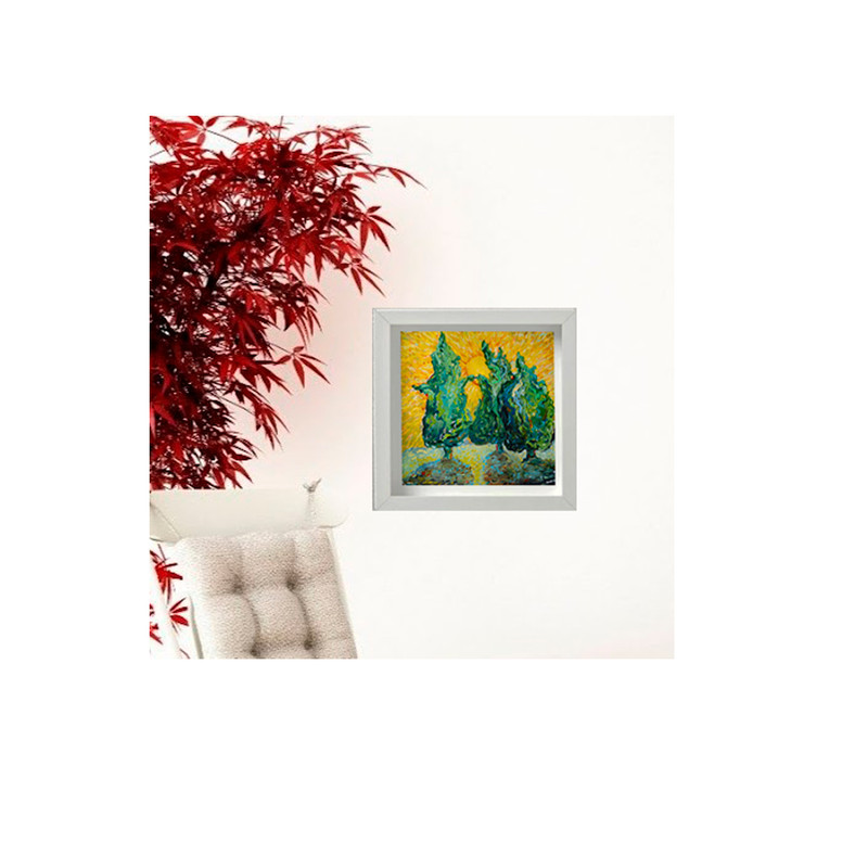 Tuscany Oil Painting , Original painting,Tuscan Landscape, Original Oil Canvas, Tree Wall Art , Van Gogh Art-4.jpg