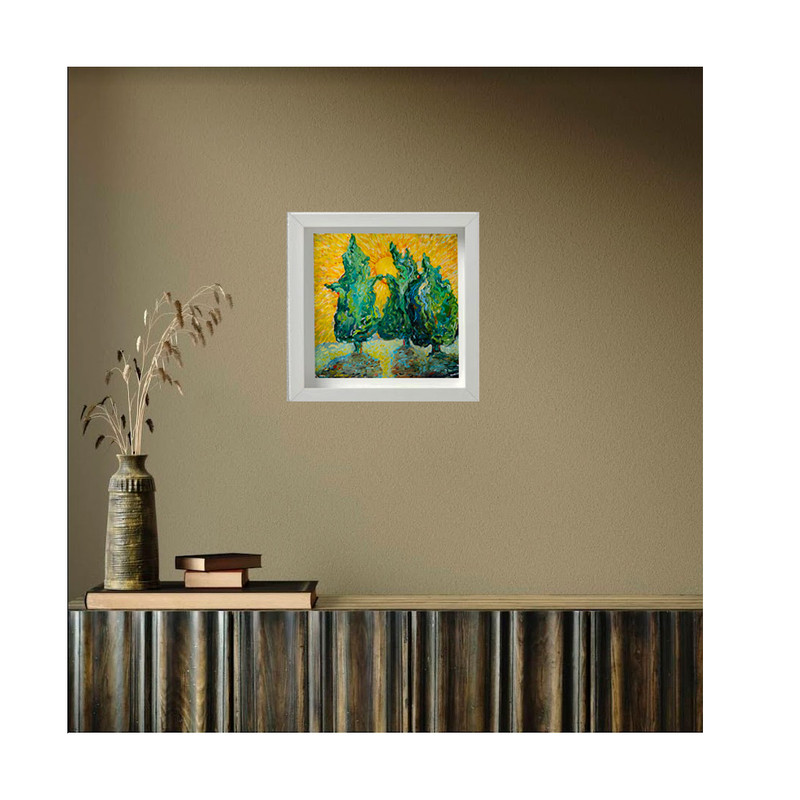 Tuscany Oil Painting , Original painting,Tuscan Landscape, Original Oil Canvas, Tree Wall Art , Van Gogh Art-9.jpg
