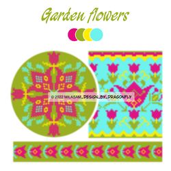 Tapestry Crochet bag PATTERN / Wayuu mochila bag / Garden Flowers 1