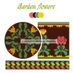 Tapestry Crochet bag PATTERN / Wayuu mochila bag / Garden Flowers 3