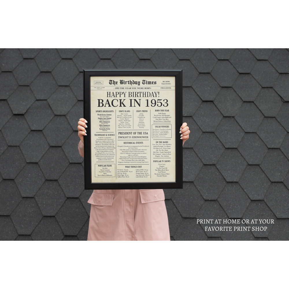 1953 birthday poster