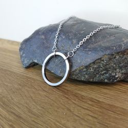 Good karma necklace Circle of life necklace Eternity circle necklace for men O-ring choker for girlfriend