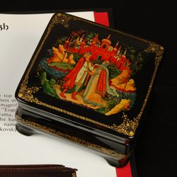 Hand-Painted Fairy Tale Collectible, An Exquisite Palekh Art Lacquer Box