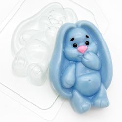 Bunny plastic mold, animal mold, bath bomb mold, candle mold, cute mold, polymer clay mold, soap making mold, wax
