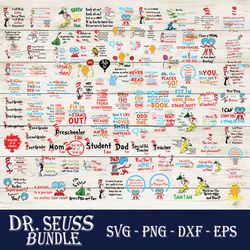 dr. seuss bundle svg, dr. seuss, thing one thing two, the lorax svg, dr. seuss quotes svg