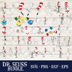 dr. seuss bundle svg, dr. seuss cat in the hat svg, dr. seuss clipart, instant download
