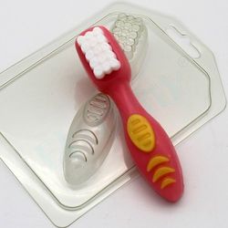 Toothbrush plastic mold, tooth mold, bath bomb mold, candle mold, dentist mold, polymer clay mold, soap making mold, wax