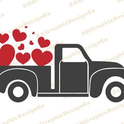 Valentine truck svg Vintage truck svg Boy valentine svg Happy valentines day Old truck svg Boys Valentine svg