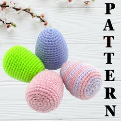 Eggs crochet pattern, crochet Easter decorations, suitable for beginners, digital download