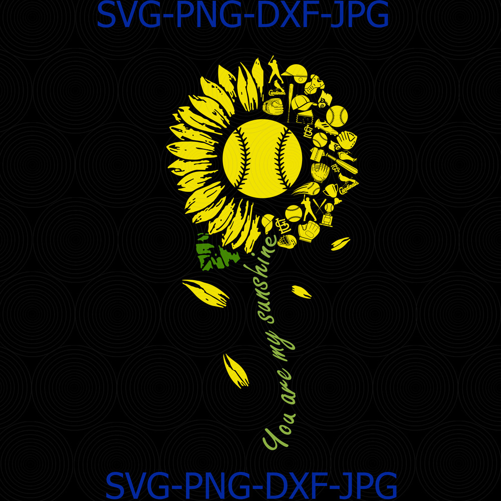 642 You Are My Sunshine Sunflower st. louis cardinals.png