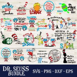 dr. seuss bundle svg, dr. seuss character svg, dr. seuss clipart, dr. seuss quotes svg