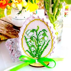 SNOWDROPS EASTER EGG Ornament cross stitch pattern PDF by CrossStitchingForFun Instant Download, EASTER EGG COLLECTION