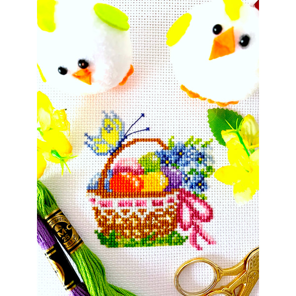 EASTER BASKET cross stitch pattern PDF by CrossStitchingForF | Inspire ...