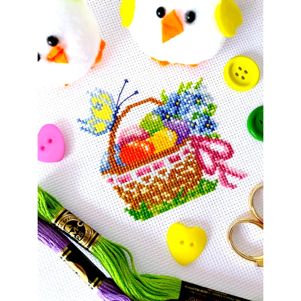 EASTER BASKET cross stitch pattern PDF by CrossStitchingForF - Inspire ...