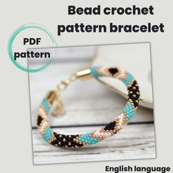 PDF pattern bead crochet bracelet, PDF file, Pdf pattern bracelet, jewelry patterns