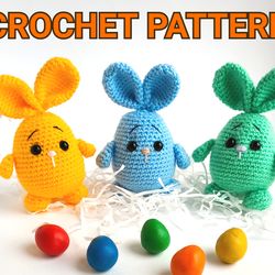 CROCHET AMIGURUMI Pattern bunny Pattern Rabbit Toy Easter Decor Easter Gift Easter Pattern Knit Bunny rabbit Easter