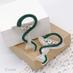 Snake Brooch Present for Doctor Beaded snake brooch doctor pin brooch jewelry brooch snake handmade