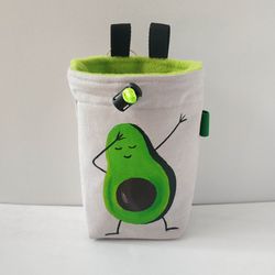 Handmade Chalk bag Avocado for climber
