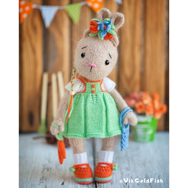 Knitting toy Pattern, Knitted Bunny Pattern - Inspire Uplift