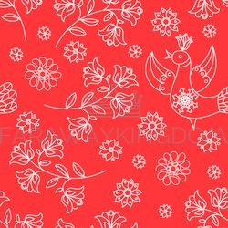 folk pattern ethnic floral decor seamless background vector