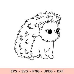 Cute Hedgehog Svg Baby Animal Dxf File for Cricut Woodland Cut