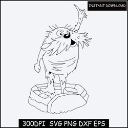 Dr Seuss the Lorax- Dr Seuss-Design Download-PNG-JPG, SVG