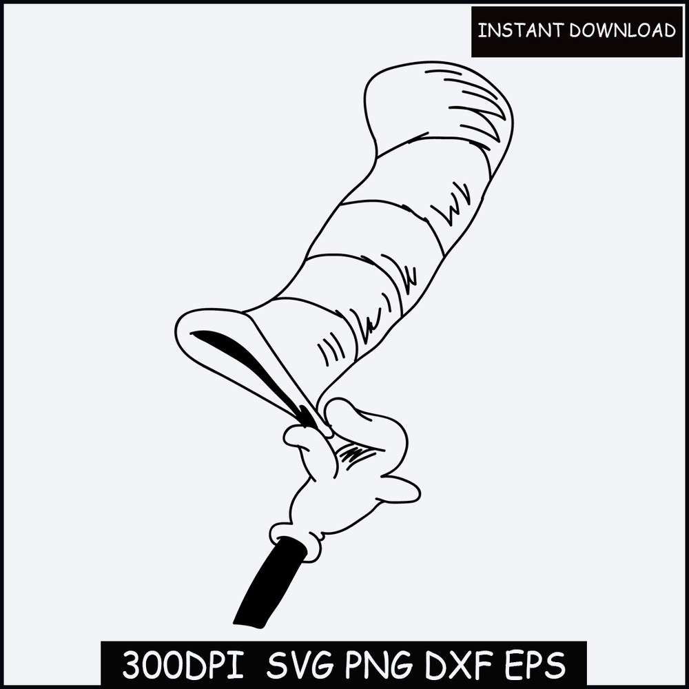 Bundle Cat In The Hat SVG, svg, dxf, Cricut, Silhouette Cut File, Instant Download.jpg
