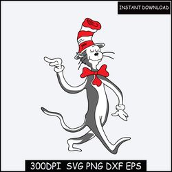 Cat In The Hat Svg, Dr Seuss Svg, Christmas Cat Svg, Cat Svg, Santa Hat Svg, Halloween Svg, Black Cat Svg, Dr Seuss Hat