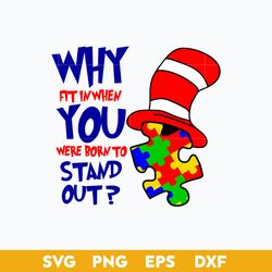 Dr. Seuss Why Fit In When You Were Born To Stand Out Svg, Dr Seuss Quotes Svg
