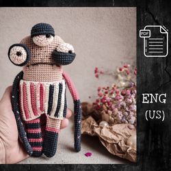 Crochet pattern monster Mr. Boo / Amigurumi sad monster / Amigurumi Halloween / Amigurumi Monster toy / PDF