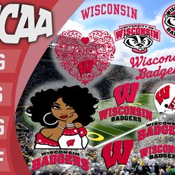 Wisconsin Badgers SVG bundle , NCAA svg, NCAA bundle svg eps dxf png,digital Download ,Instant Download