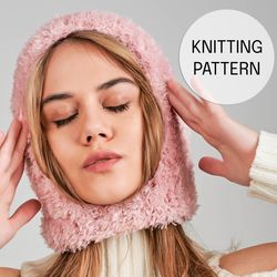 mini balaclava made of fur yarn pattern