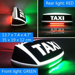 taxi light roof sign top led lamp cab super magnets up to 180 kmh or 115 mph