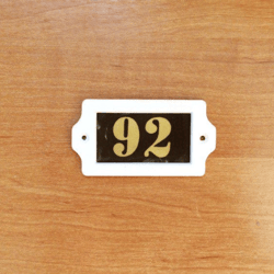 Address door number plate 92 apartment number sign plastic