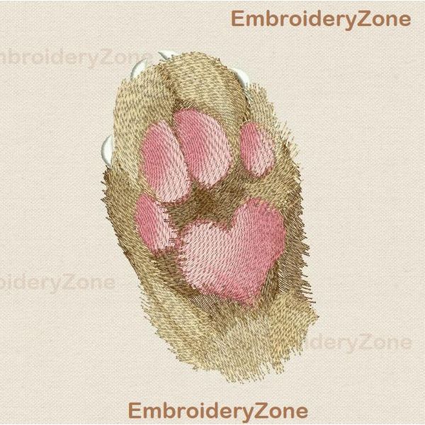 Paw single by EmbroideryZone.jpg