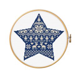 nordic star for cross stitch pattern