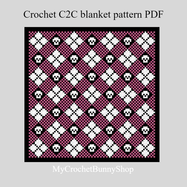 crochet-C2C-buffalo-plaid-skulls-blanket.png