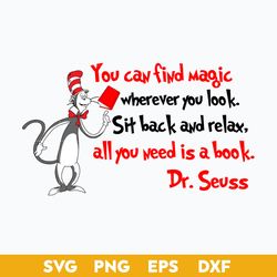 You Can find Magic Wherever Yo Look Svg, Dr. Suess Svg, Dr.Seuss Quotes Svg