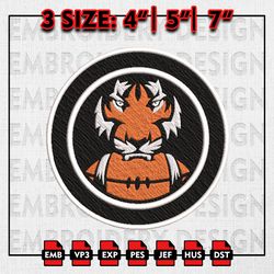 Cincinnati Bengals NFL Embroidery file, NFL teams Embroidery Designs, NFL Logo, Machine Embroidery, Instant Download