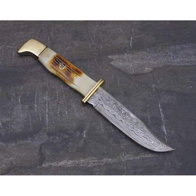 Damascus Steel Hunting Knife with Sheath near me