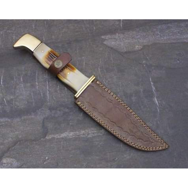 Damascus Steel Hunting Knife with Sheath near me