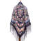 russian flowers pavlovo posad handmade fringe shawl scarf 1099-14