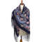 elite blue women pavlovo posad woolen shawl large size 1099-14