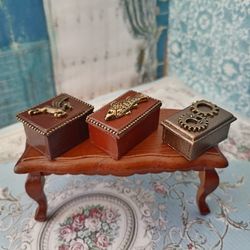 Dollhouse boxes. Set of boxes. Dollhouse accessories.Handmade. 1:12.