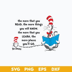 The More That You Read Svg, Dr. Seuss Clipart, Dr. Seuss Quotes Svg