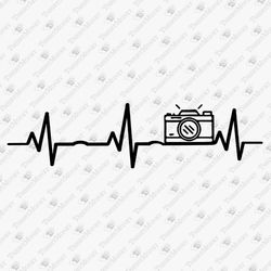 Photographer Heartbeat Photography Lover SVG Cut File