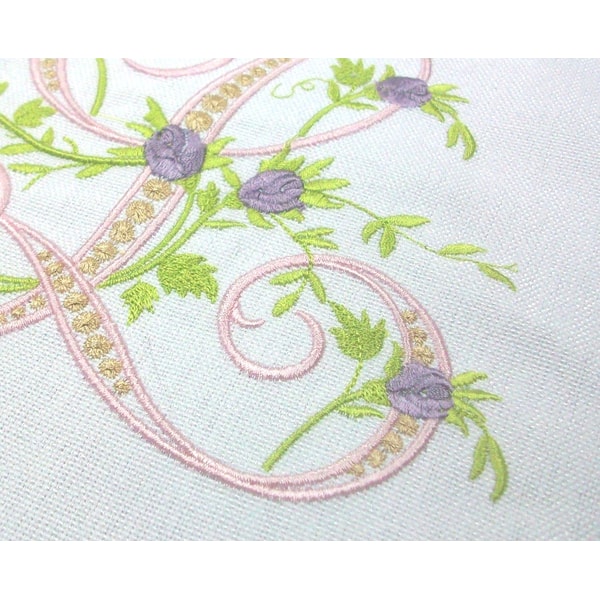 Filigraphy Roses Wedding font with roses embroidery design, floral letters mo | Inspire ...